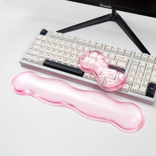 Clear Gel Mouse Wrist Rest, Pink Cute Wrist Rest