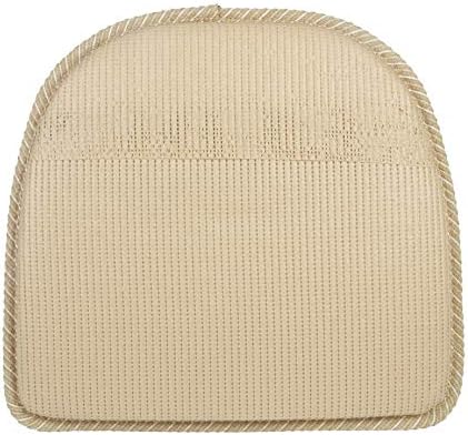Klear Vu Raindrop The Gripper Non Slip Chair Cushions, Soft & Comfortable Seat Pad, Sitting Pillow for Kitchen, Dining or Office, Nikita Natural, 4 Count (Pack of 1)