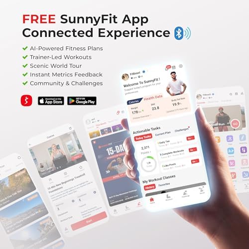 Sunny Health & Fitness Smart Motorized 2-in-1 Pedal Exerciser, Indoor Compact Under-Desk Mini Bike for Low-Impact Cardio Workout and Physical Therapy, Free SunnyFit Training App Connection