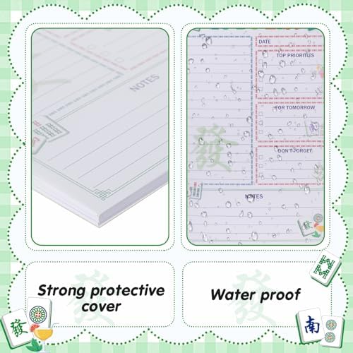 Gueevin Mahjong Gifts To Do List Notepad, Daily Planner, 50 Sheets