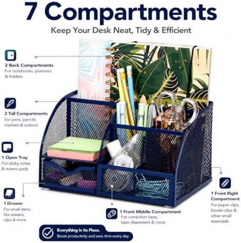 Exerz Desk Organizer/Mesh Desk Tidy/Pen Holder/Multifunctional Organizer EX348