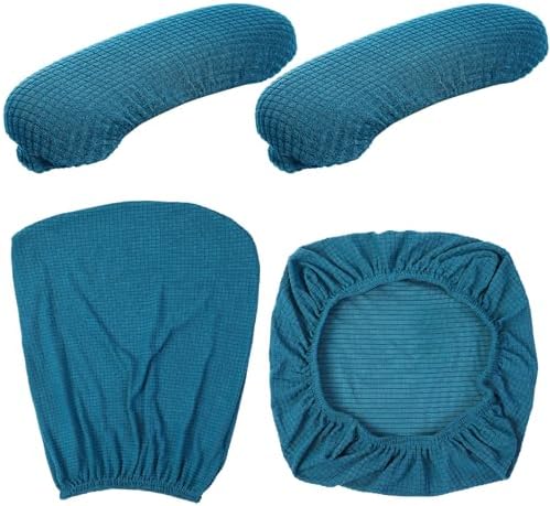 Tallew 4 Pcs Office Chair Covers Stretchable Armrest Seat,XL,Emerald Green