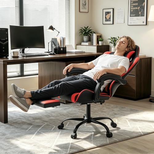 Gaming Chair, Racing Style Computer Gamer Chair, Red