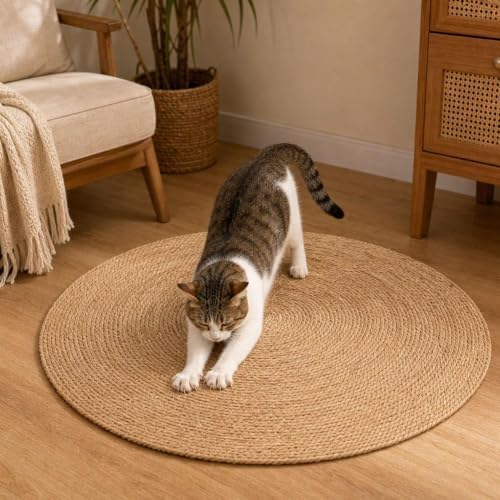 Natural Woven Straw Floor Cushion Round Braided Mat for Yoga Meditation