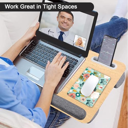 Small Mouse Pad, Mini Mouse Pad 6 X 8 Inch with Non-Slip Rubber Base for Keyboard Tray Laptops Wireless Mouse Home Office Travel, Washable & Portable (Cute Summer Flowers)