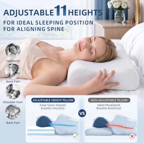 Contour Pillow - Adjustable Softness & Hardness for Ideal Support