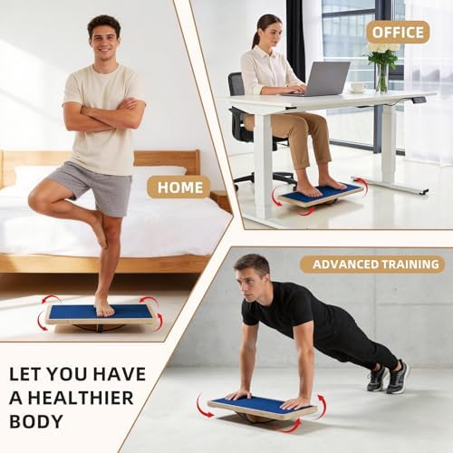 Juoe 360° Balance Board Wobble Board, Up to 350 LBS for Physical Therapy