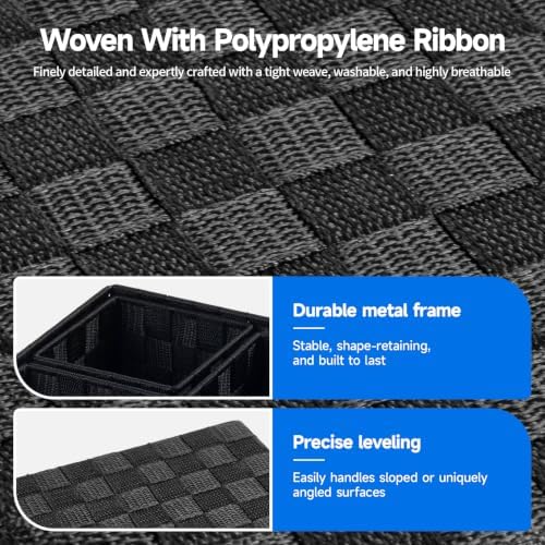 Posprica Woven Storage Basket Small Baskets for Organizing, Cube Basket Bin Container Tote Organizer Divider for Drawer,Closet,Shelf, Dresser,set of 4