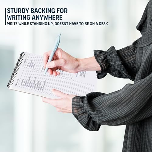 To Do List Spiral Notepad 8.5x11 52 Sheets, Daily Planner Notebook for Work
