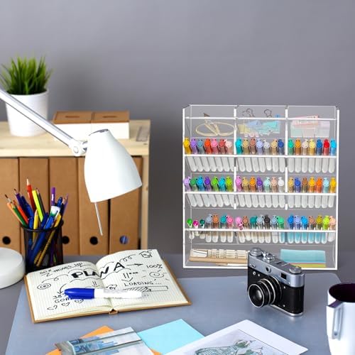 MotiMind Acrylic Pen and Marker Organizer for 150 Markers