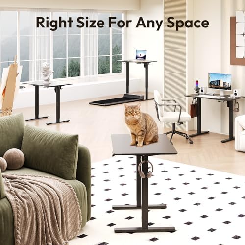 32 x 24 Inch Height Adjustable Standing Desk, 3 Presets, Black