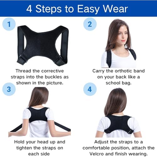 Posture Corrector for Women and Men, Adjustable Back Brace for Men Lower Back, Breathable Back Brace Posture Corrector for Shoulder and Neck Pain Relief