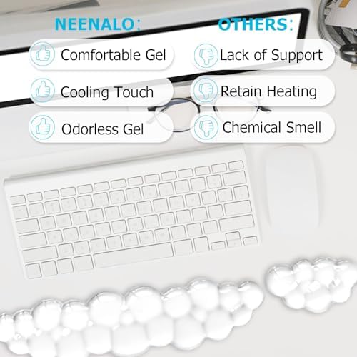 Gel Cloud Wrist Rest Keyboard, Ergonomic Keyboard Wrist Rest, Clear