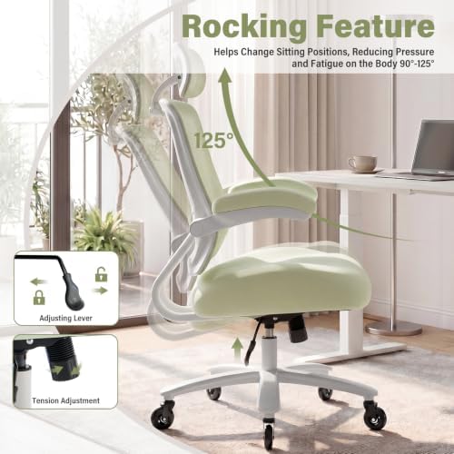 Big and Tall Office Chair with 500 LBS Capacity and Memory Foam Seat, Green