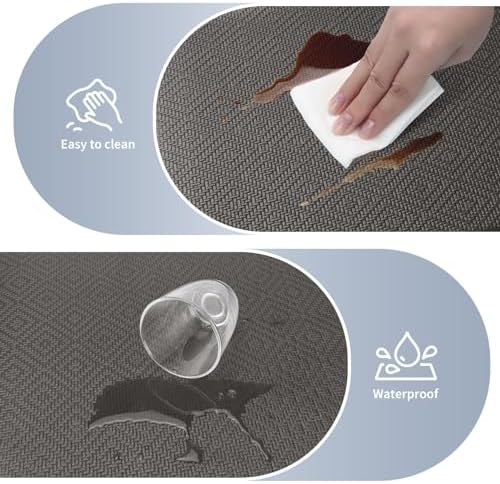 Kitchen Mat 2PCS Kitchen Rugs Cushioned Anti-Fatigue Rug Standing Desk Mat
