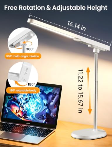 Cordless Desk Lamp, Magnetic Portable LED Light, Adjustable Table Lighting