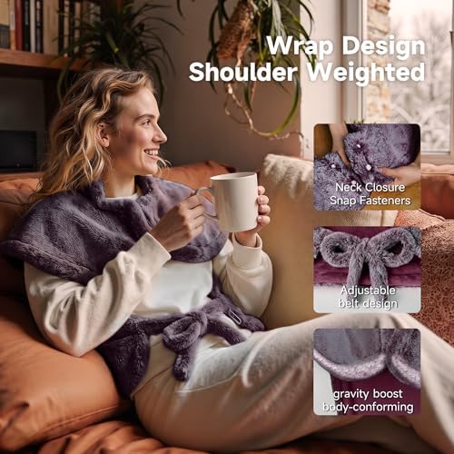 GOTCOZY Heating Pad 26"x35" for Back Pain Relief & Cramps(Wine Red)