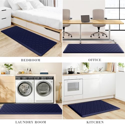 Kitchen Mat 2 PCS Cushioned Anti-Fatigue Floor Mat Standing Mat for Kitchen