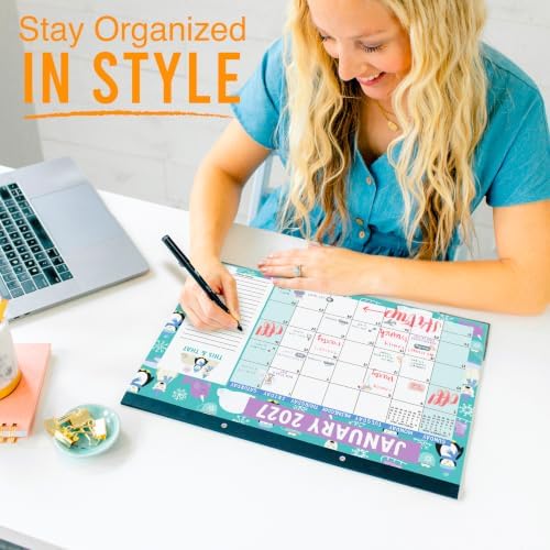 Large Desk Calendar 2027 - Desktop Calendar 2027-2028