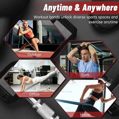 4-Level Resistance Bands for Working Out, Pull Up Assistance Bands