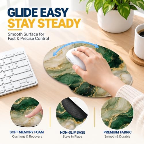 Mouse Pad with Wrist Rest, Keyboard Support and Coaster