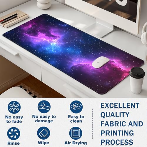 Mouse Pad Gaming - Desk Mat for Keyboard and Mouse - Large Mouse Pad for Desk, Mousepad (35.4" X 15.7") with Non-Slip Base, Desks Pad Mat Office and Home