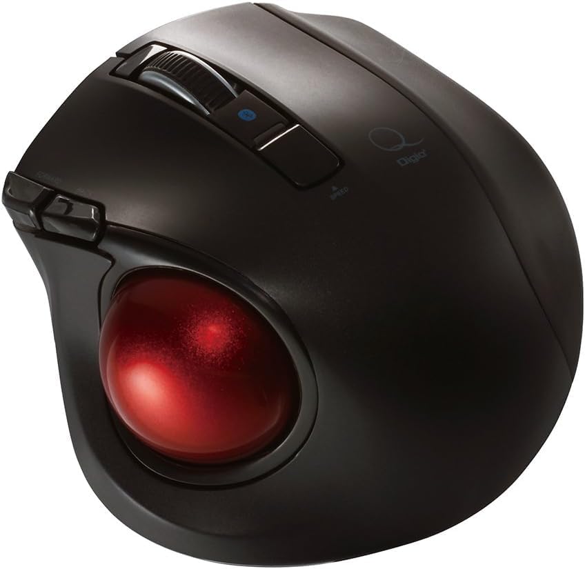 Nakabayashi Co,Ltd. Digio2 Bluetooth Wireless Trackball for Window PC and Mac and Android (Black)