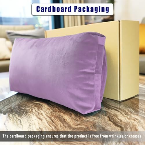 Velvet Recliner Headrest Pillow, Non-Slip Neck Support, Lavender