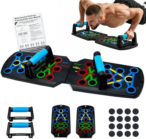Push Up Board Fitness, Portable Dismountable 17 in 1 Push Up Bar at Home Gym, Multi-functional Pushup Stands Professional Strength Training Equipment For Man and Women
