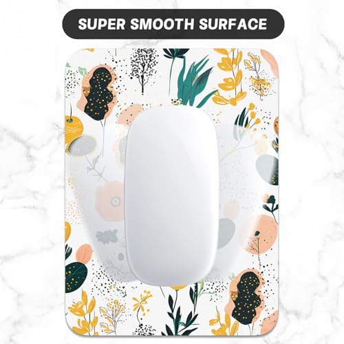 Small Mouse Pad, Mini Mouse Pad 6 x 8 Inch, Thick Rubber Waterproof Mouse Mat, Cute Mousepad for Women Men Wireless Mouse Laptops Home Office, Flower Seamless Pattern