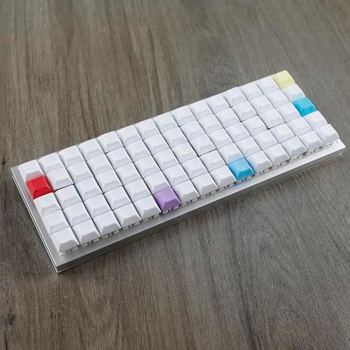 YMDK XDA DSA Blank Colorful PBT Keycaps Suitable for Ortholinear Layout MX Keyboard XD75 ID75 Split 36 Corne Split 46 Planck Preonic Niu40 (DSA 107)