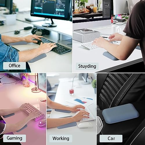 Leolee Elbow Rest Pads for Desk, Blue Ergonomic Wrist Rest Arm Rest Pads