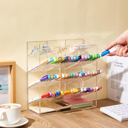 MotiMind Acrylic Pen and Marker Organizer for 150 Markers