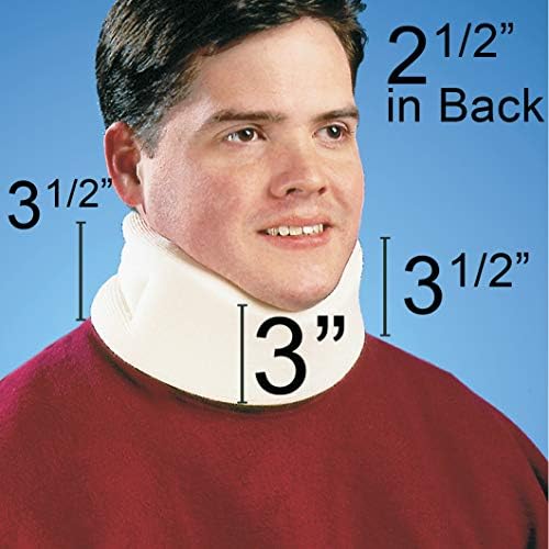Carex Cervical Collar For Neck Pain - Neck Brace For Neck Pain Relief - Neck Collar After Whiplash or Injury, Made Of Soft Cotton