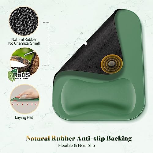 Gimars Large Smooth Superfine Fibre Memory Foam Ergonomic Mouse Pad Wrist Rest Support - Mousepad with Nonslip Base for Laptop, Computer, Gaming & Office，Red Camouflage