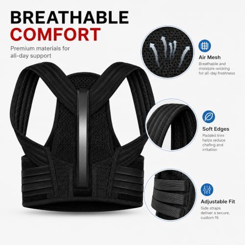 Posture Corrector, Breathable Upper Back Support Brace, One Size