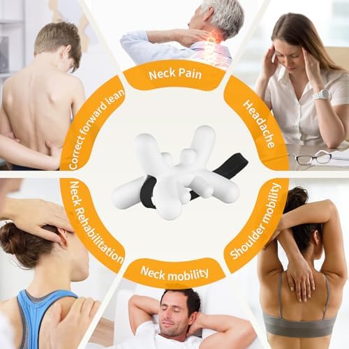 Occipital Release Tool for Neck, Suboccipital Release Tool and Shoulder Trigger Point Massager, Deep Tissue Acupressure Massage Tool for Headache, TMJ and Cervical Tension Relief, Hands-Free Design