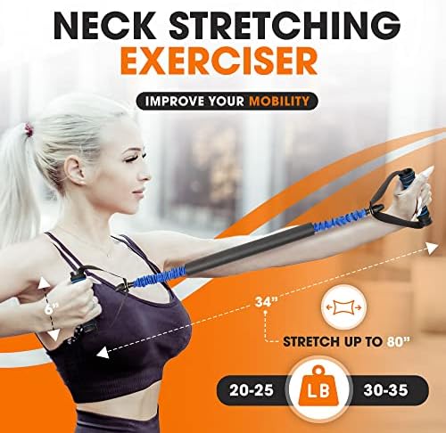 Cheer Collection Neck Stretcher Exerciser for Neck Pain Relief - Neck Massager and Posture Corrector for Women and Men, Neck Cervical Traction Device for Back and Shoulder Relief, 30-35 Lbs