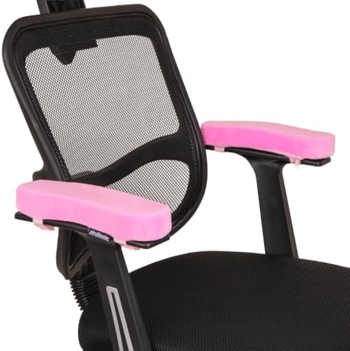 Mind Reader Air-Cloud Memory Foam Armrest Pads, Office & Gaming Chair Arm Rests, Elbow Support with Washable Cover, Black