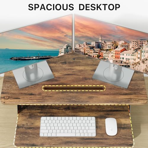 JOY worker Standing Desk Converter, 32" Height Adjustable Sit Stand Riser