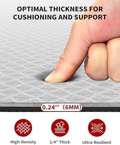 CAMBIVO 72''x48'' Large Yoga Mat, Extra Thick TPE Workout Mat