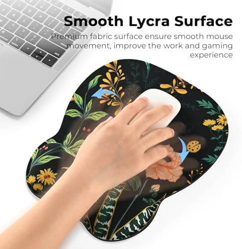 EooCoo Ergonomic Mouse Pad with Wrist Rest, Memory Foam Support Mousepad