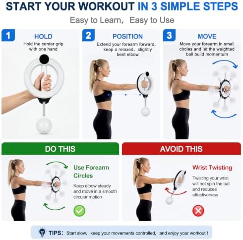 Arm Exerciser for Home Workouts, Quiet Upper Body Fitness Trainer for Arms