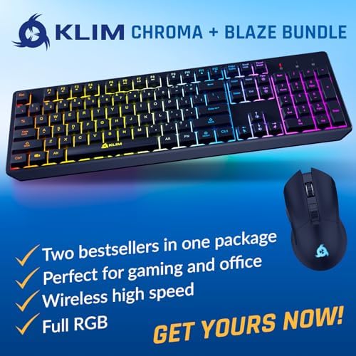 Chroma Wireless Gaming Keyboard and Mouse Bundle, US Layout, Backlit RGB