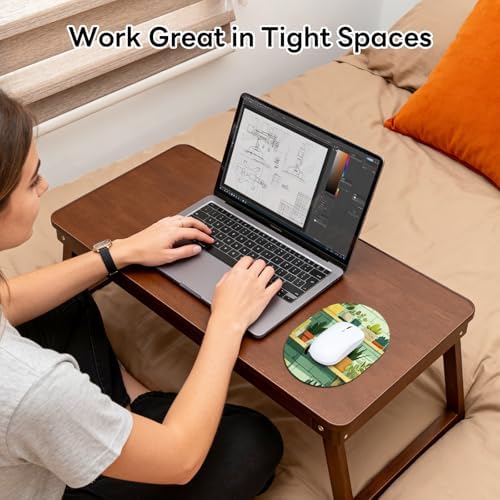 Oval Mouse Pad 6x8in Non-Slip for Laptop,Cute Cat