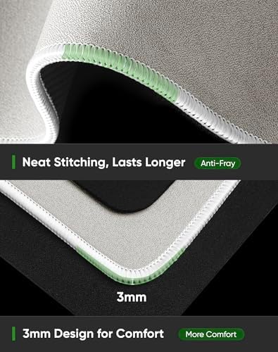 ALOANES Non-Slip Extended Mouse Pad Office&Home Desk Mat Stitched Edge