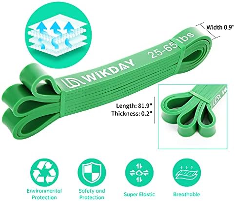 WIKDAY Resistance Bands for Working Out, Exercise Bands, Workout Bands, Pull Up Assistance Bands for Body Stretching Training Physical Therapy Muscle Training for Men & Women
