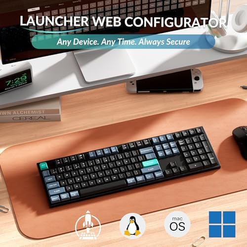 Keychron B36 Full-Size Wireless Keyboard with Numeric Keypad, Black