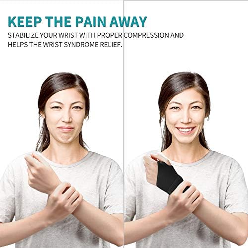 Wrist Brace for Carpal Tunnel, Breathable and Adjustable Wrist Support Brace for Arthritis and Tendinitis, Wrist Compression Wrap for Pain Relief, One Size Fits Left or Right Hand – Single