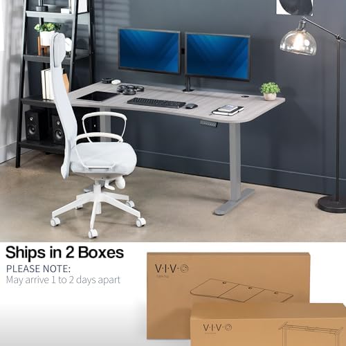 VIVO Dark Gray 60 x 24 in Standing Desk, DESK-KIT-E2G1G
